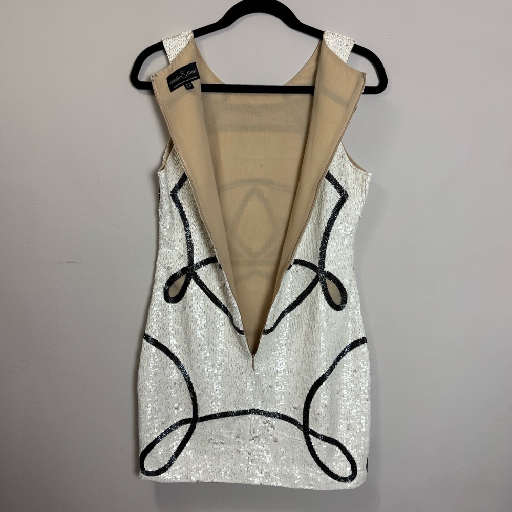 Needle & Thread Hand-Embellished Sequin Mini Dress | US 6 - Picture 5 of 8